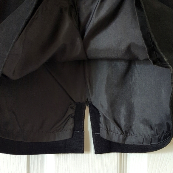 B.E.S.T. Authentic 90's Vintage Suede Leather High Waisted Mini Skirt Black 7 - Picture 7 of 11